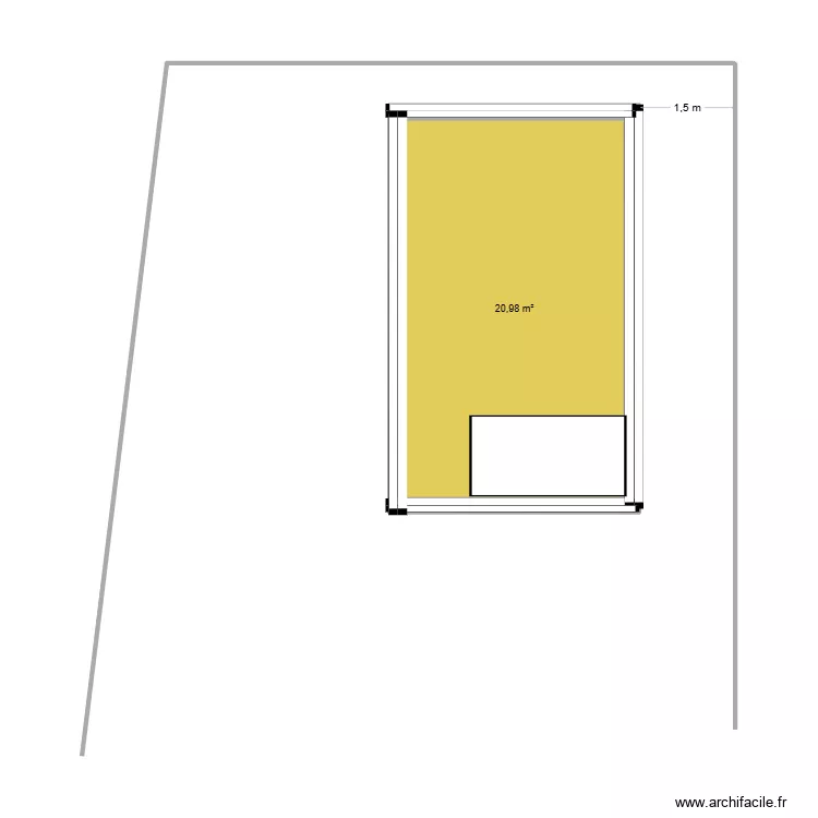 piscine de St&eacute;f. Plan de 1  et 21 m²
