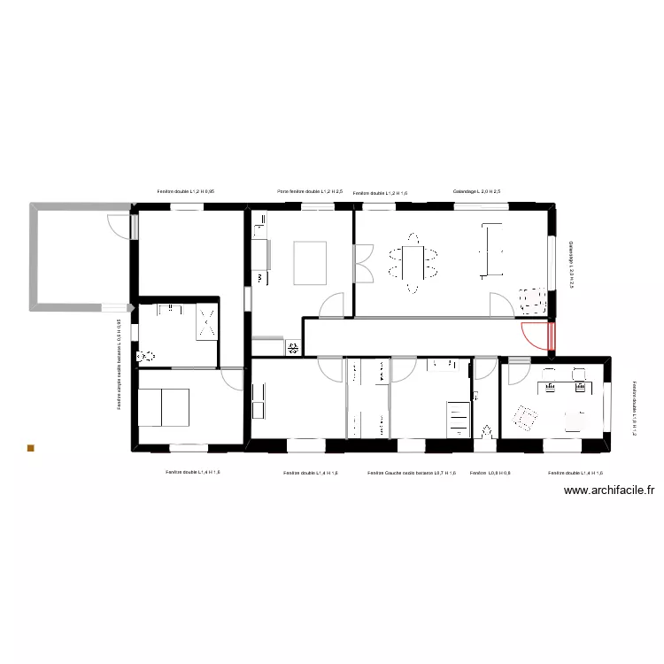 Maison Orthez v4. Plan de 