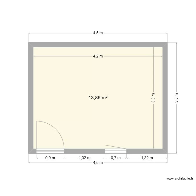 Plan cabanon archifacile modifié. Plan de 1 et 14 m² Plan cabanon archifacile modifié. Plan de 1 et 14 m²
