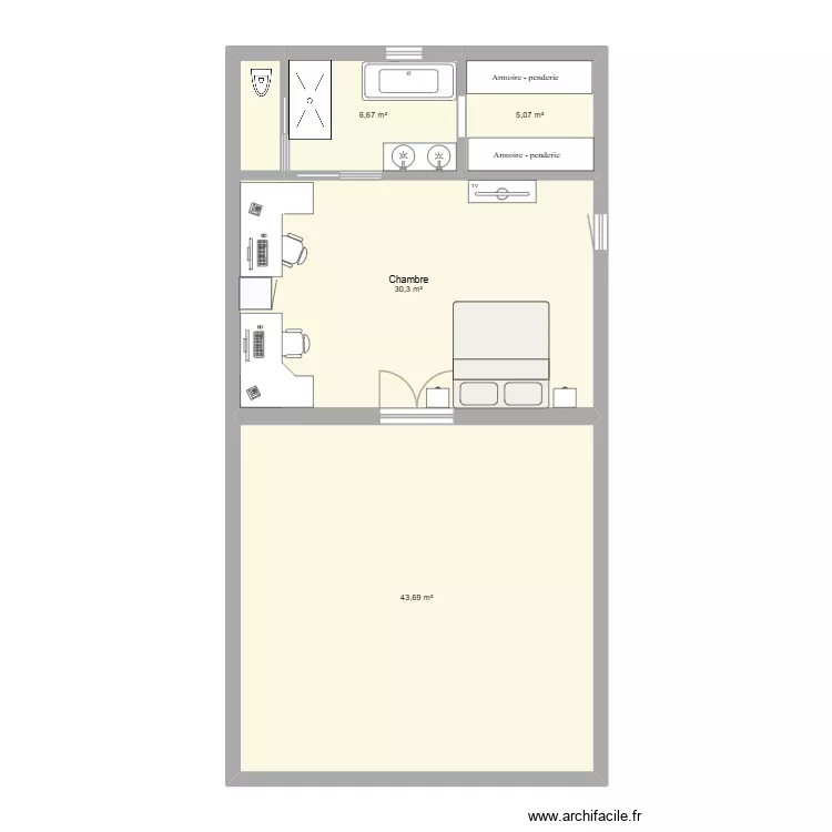 Grange Lamonzie. Plan de 4 et 86 m² Grange Lamonzie. Plan de 4 et 86 m²