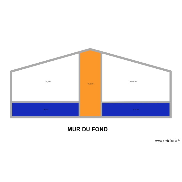 MUR DU FOND MANT. Plan de 5 pièces et 66 m2