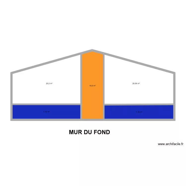 MUR DU FOND MANT. Plan de 