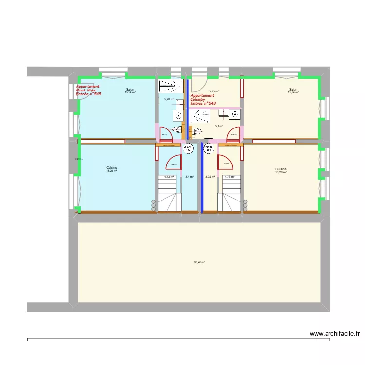 20260325 Projet R&eacute;novation Sud Mury. Plan de 26  et 311 m²