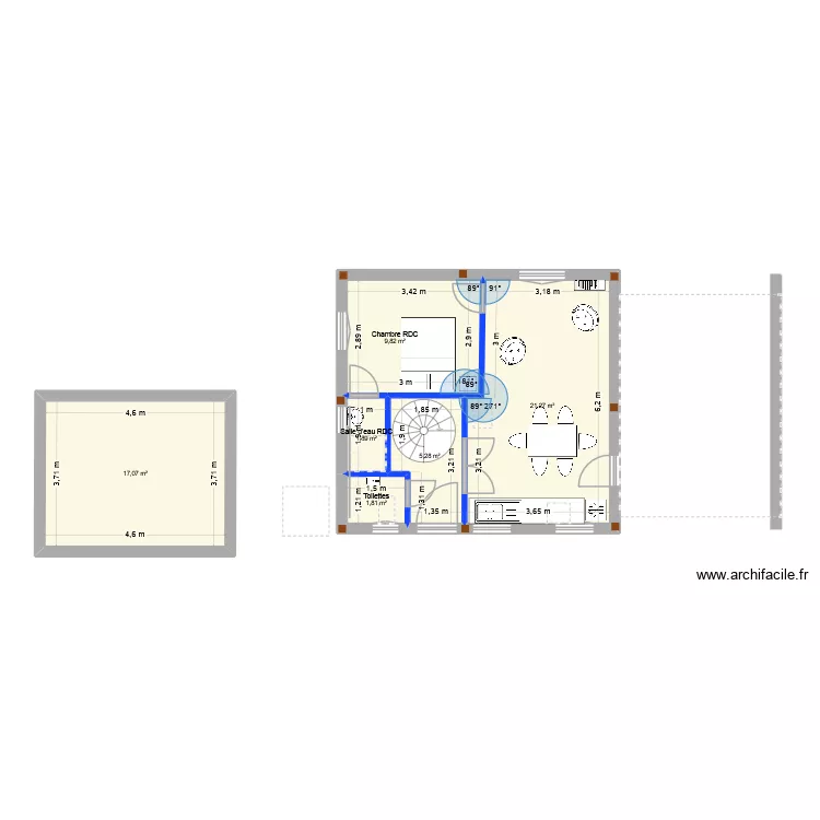 ecurie 3. Plan de 12 pièces et 97 m²
