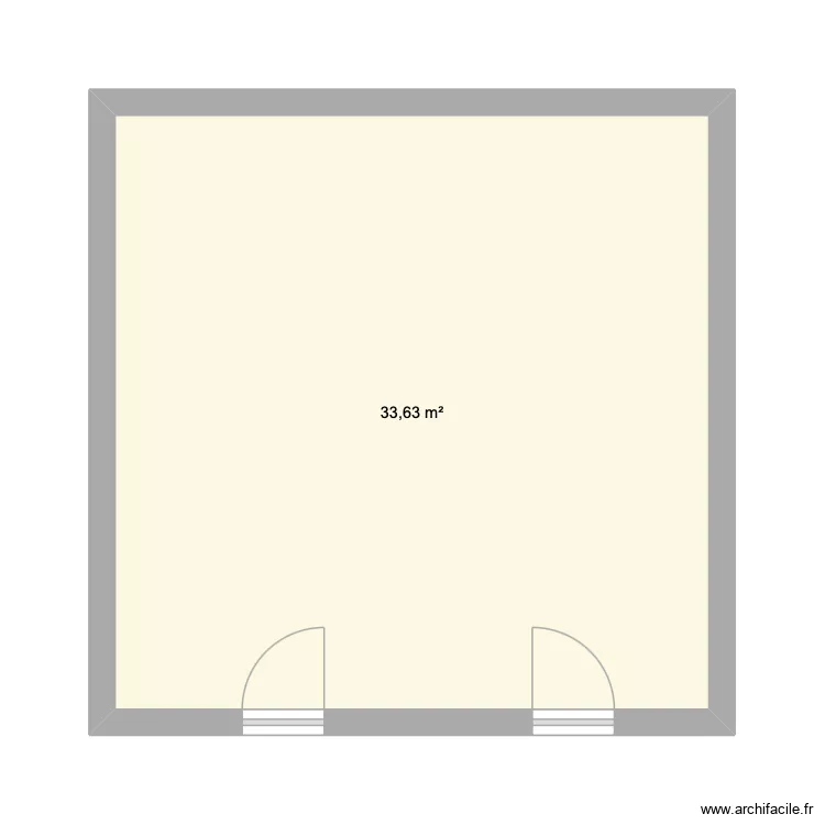 Maison principale. Plan de 1  et 34 m²