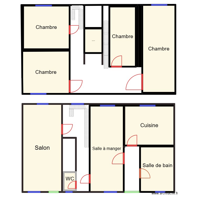 Maison. Plan de 13 pièces et 766 m2