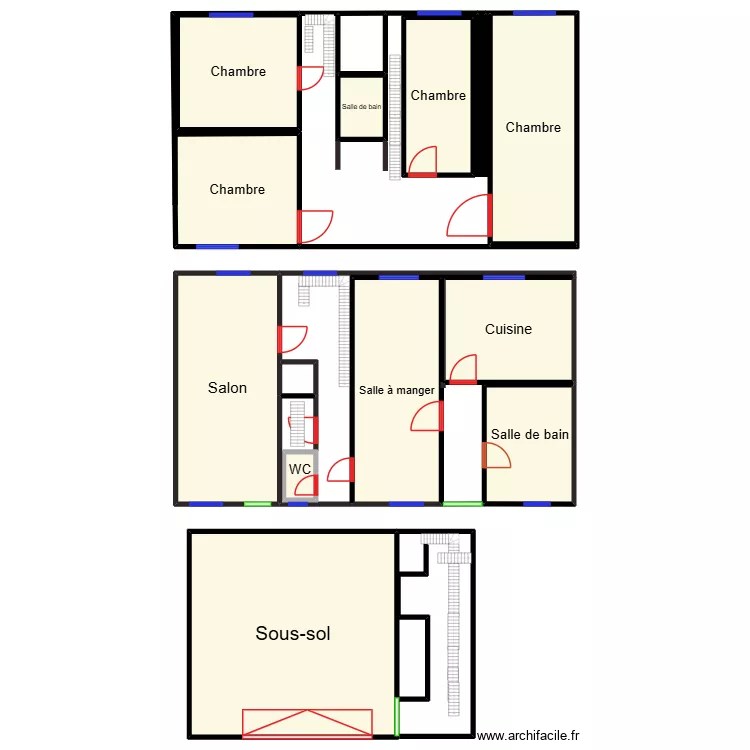Maison. Plan de 15  et 1020 m²