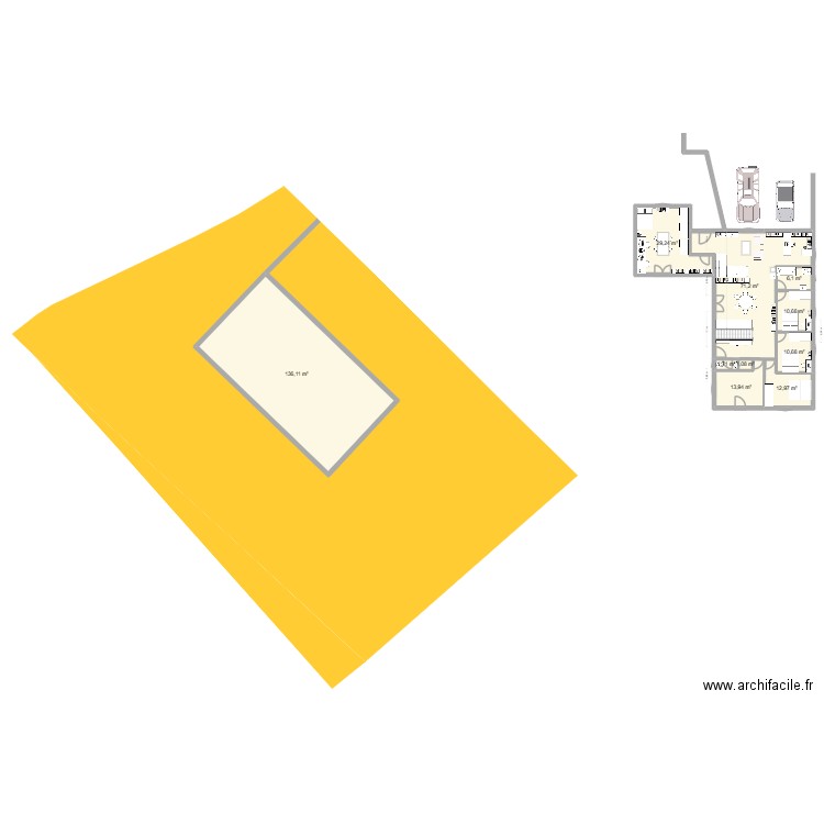 Projet Renoux - Agrandissement 4. Plan de 10 pièces et 294 m2