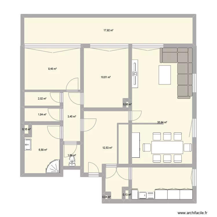 PROJET. Plan de 14  et 102 m²
