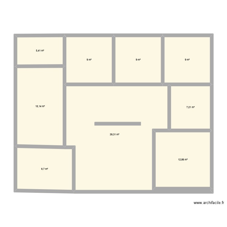 maison college. Plan de 9 pièces et 117 m2