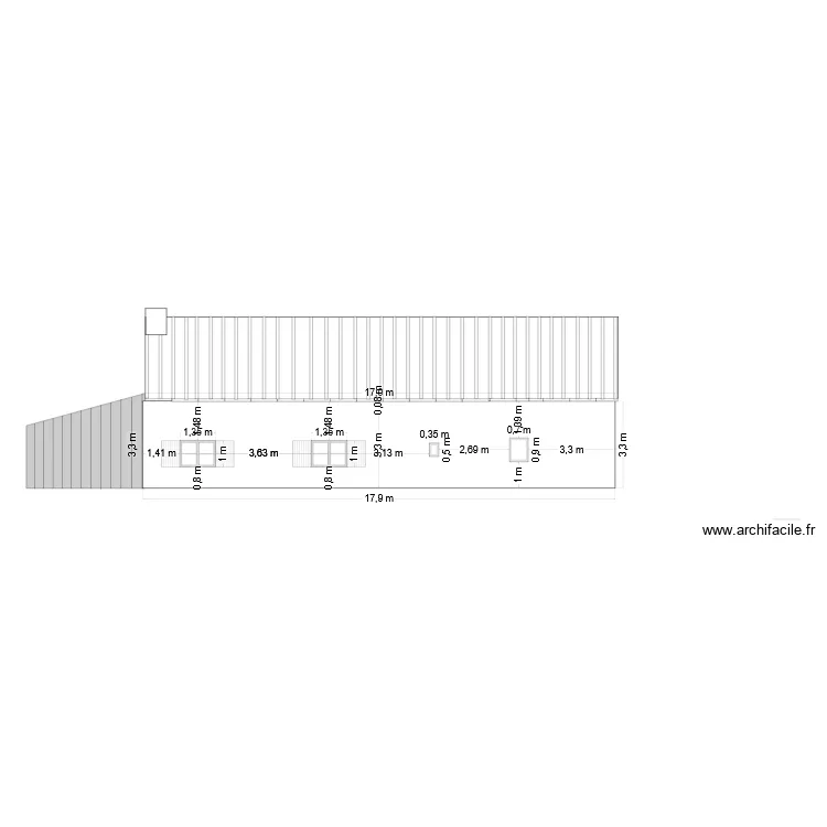 face sud avant. Plan de 