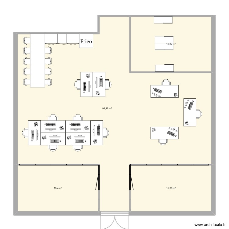 Bureau +2. Plan de 0 pièce et 0 m2