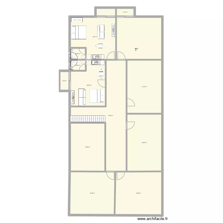 Test1. Plan de 12  et 273 m²