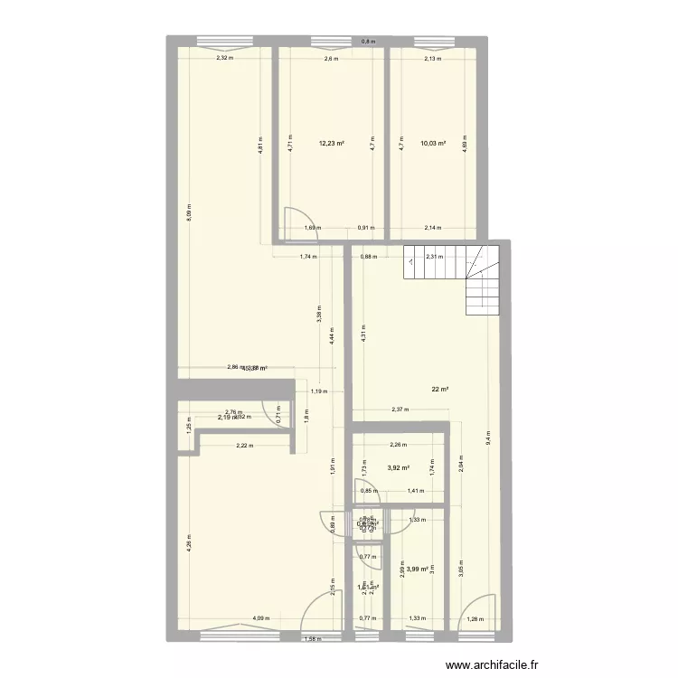 Appartement Reyvroz base. Plan de 