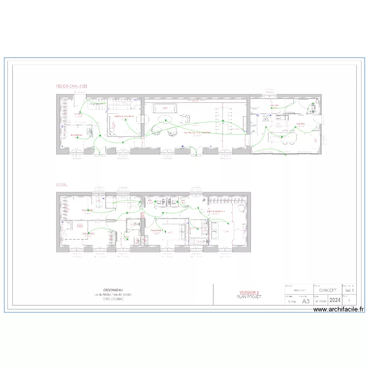 Ordonneau. Plan de 
