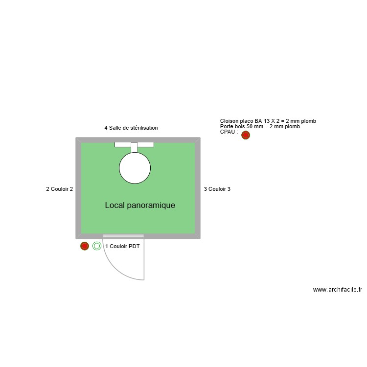 60710 Local panoramique. Plan de 1 pièce et 5 m2