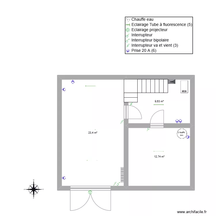 electricité cave. Plan de 3 et 46 m² electricité cave. Plan de 3 et 46 m²
