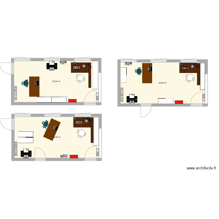 bureau. Plan de 0 pièce et 0 m2
