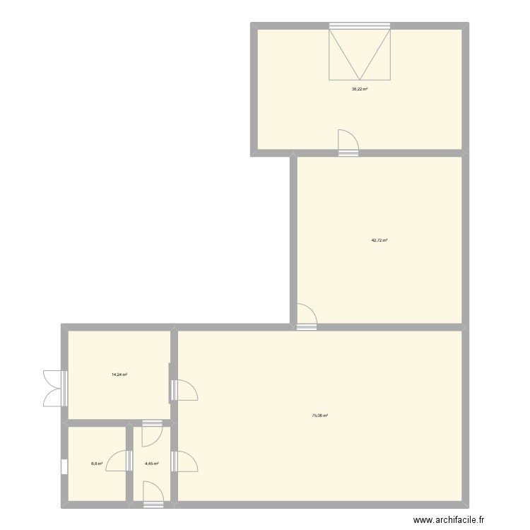 plan. Plan de 6 pièces et 181 m2