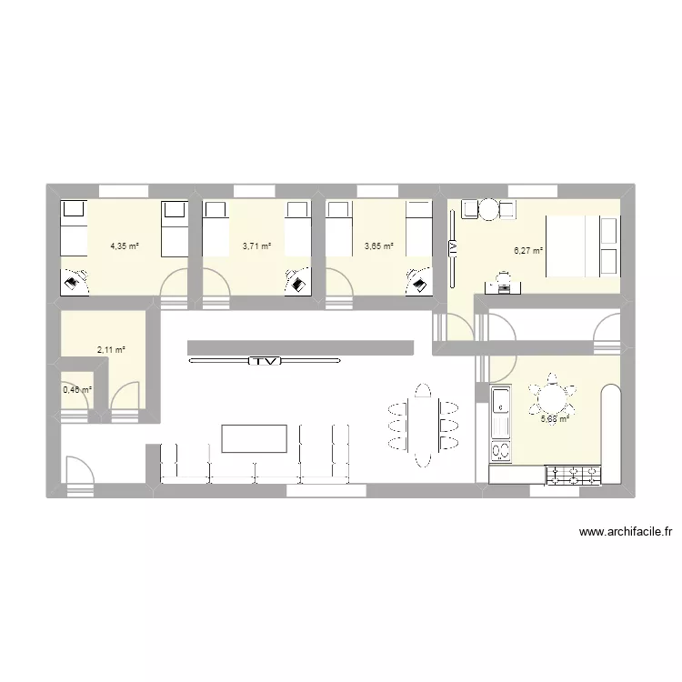 ISLEM DOUDI 2. Plan de 7  et 26 m²