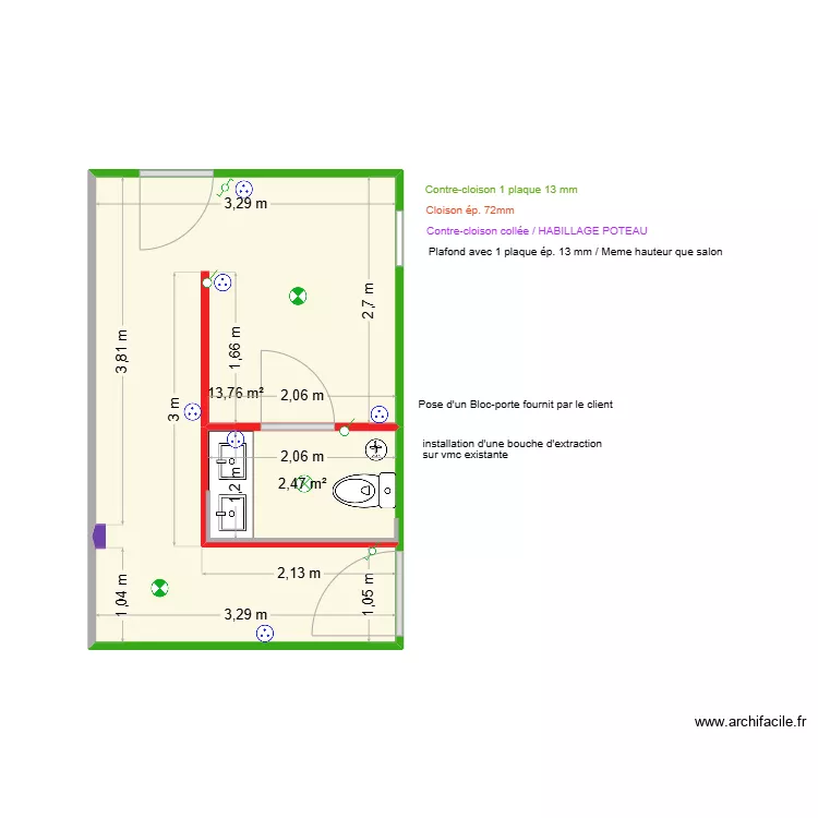 Loustalet après. Plan de Loustalet après. Plan de