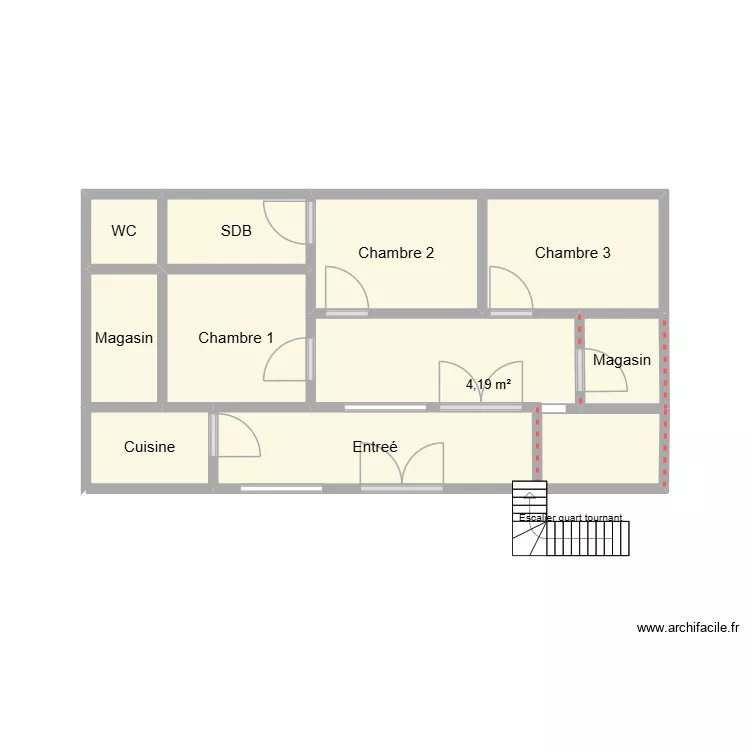 Modification. Plan de 10  et 20 m²