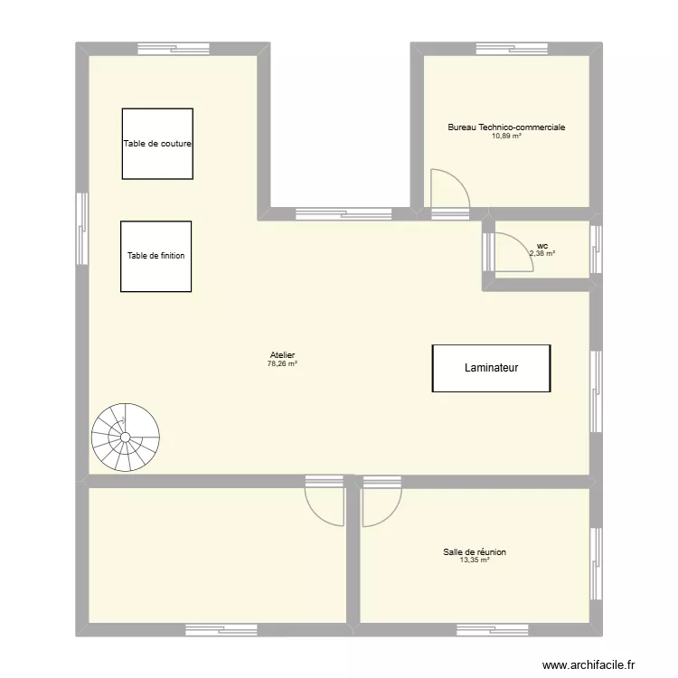 1er étage. Plan de 4 et 105 m² 1er étage. Plan de 4 et 105 m²