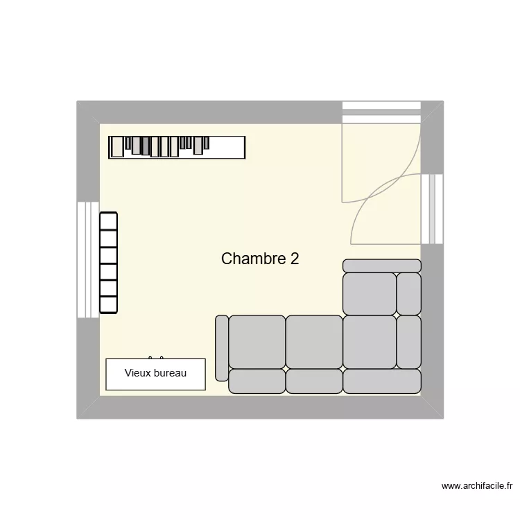 Chambre 2. Plan de 1 et 11 m² Chambre 2. Plan de 1 et 11 m²