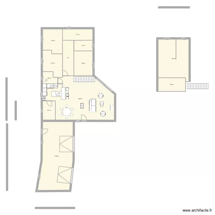 CIEUTAT. Plan de 12 pièces et 204 m²