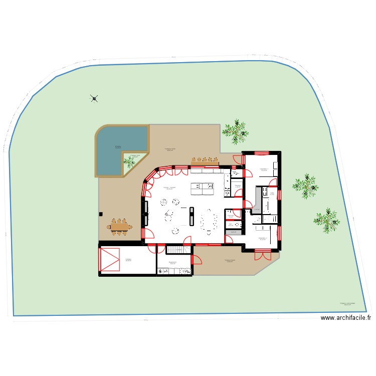 Seignosse. Plan de 20 pièces et 1172 m2