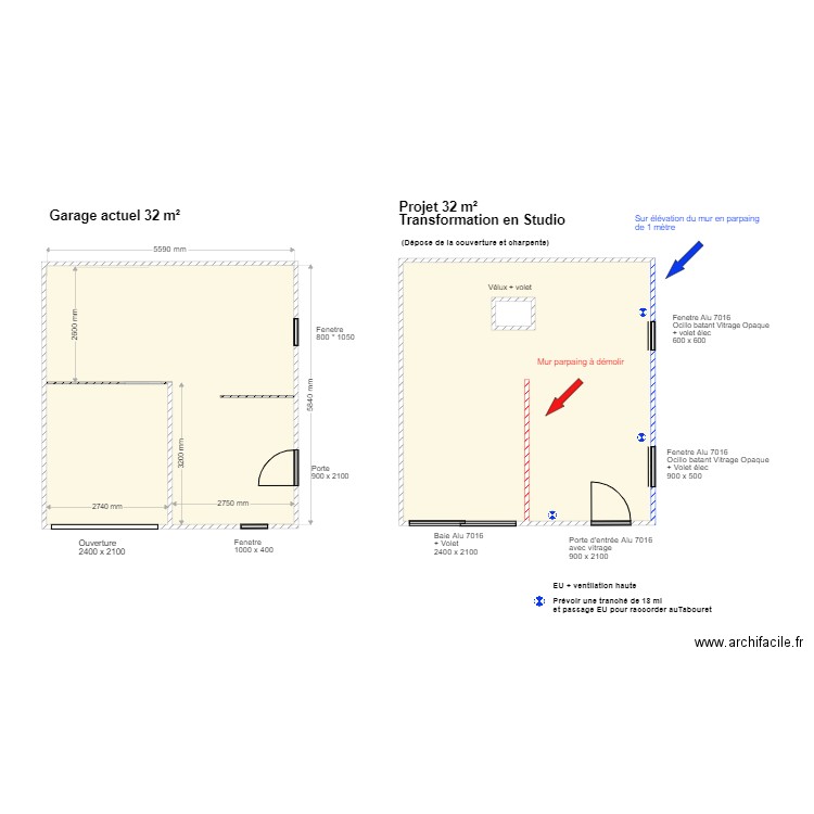 plan st seb soucherie. Plan de 4 pièces et 65 m2
