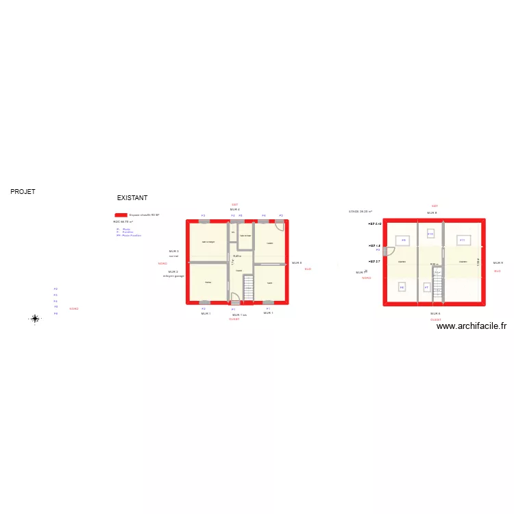 DUTTILEUL_ Existant. Plan de 19 et 140 m² DUTTILEUL_ Existant. Plan de 19 et 140 m²