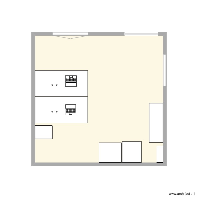 Bureau COVAP. Plan de 1 pièce et 15 m2