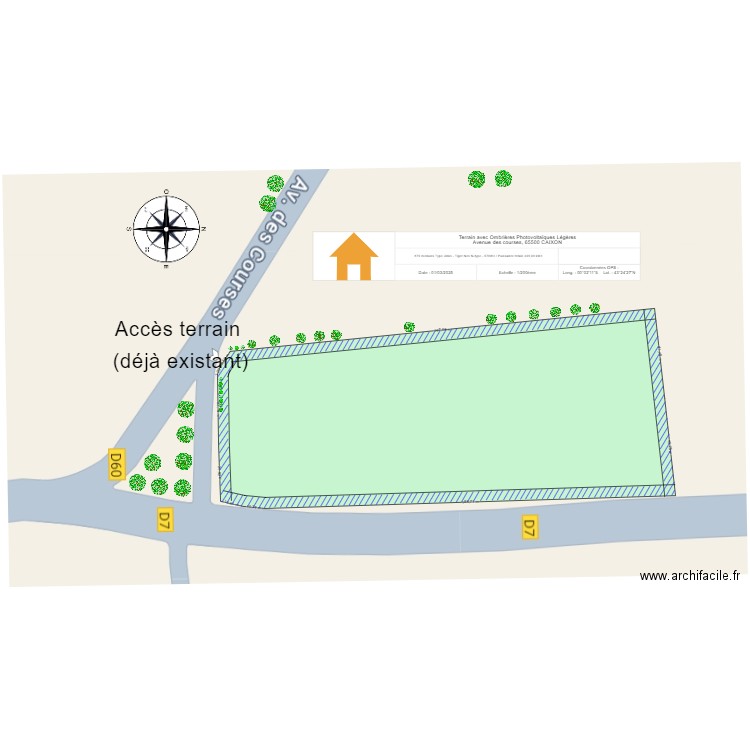 Terrain Etat Initial. Plan de 0 pièce et 0 m2