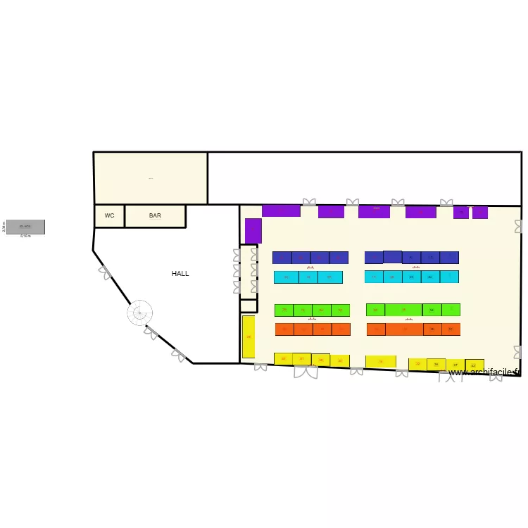 oasis 2026. Plan de 6  et 1359 m²