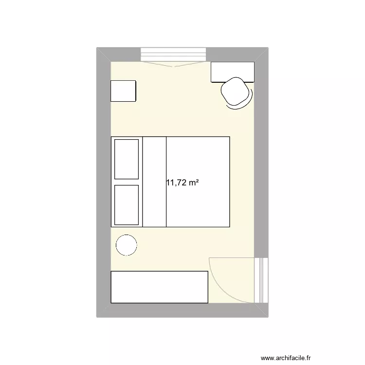 CHAMBRE PARENTALE. Plan de 