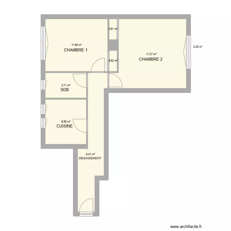 DUMON. Plan de 8  et 50 m²