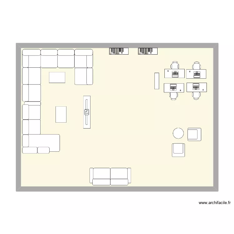 plan sokoa. Plan de 1  et 80 m²