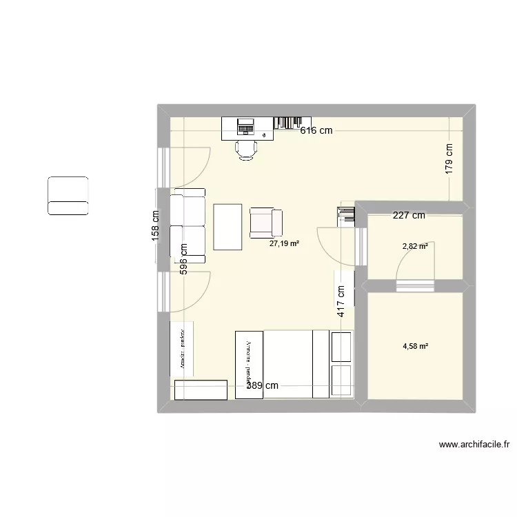studio 2. Plan de 