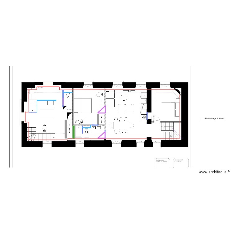 Montévrain aménagement R+1. Plan de 0 pièce et 0 m2
