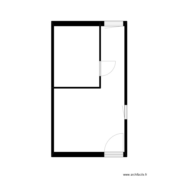 BLV HOTEL. Plan de 4 pièces et 30 m2