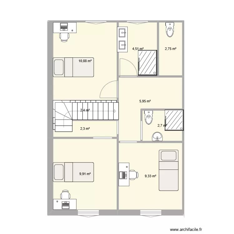 lva rdc cagnac. Plan de 9 Pièces et 51 m²