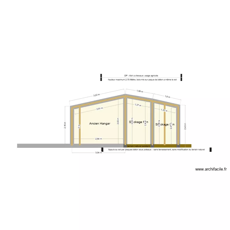 plan de coupe chevaux v3. Plan de 3 pièces et 13 m² plan de coupe chevaux v3. Plan de 3 pièces et 13 m²
