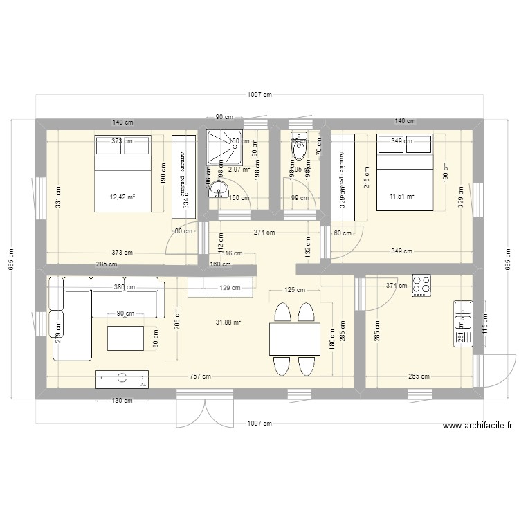 Plan Mda 2. Plan de 0 pièce et 0 m2