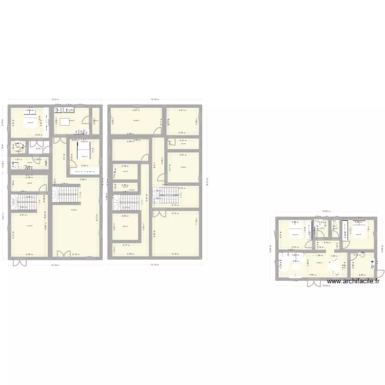 Plan Mda 2. Plan de 22  et 344 m²