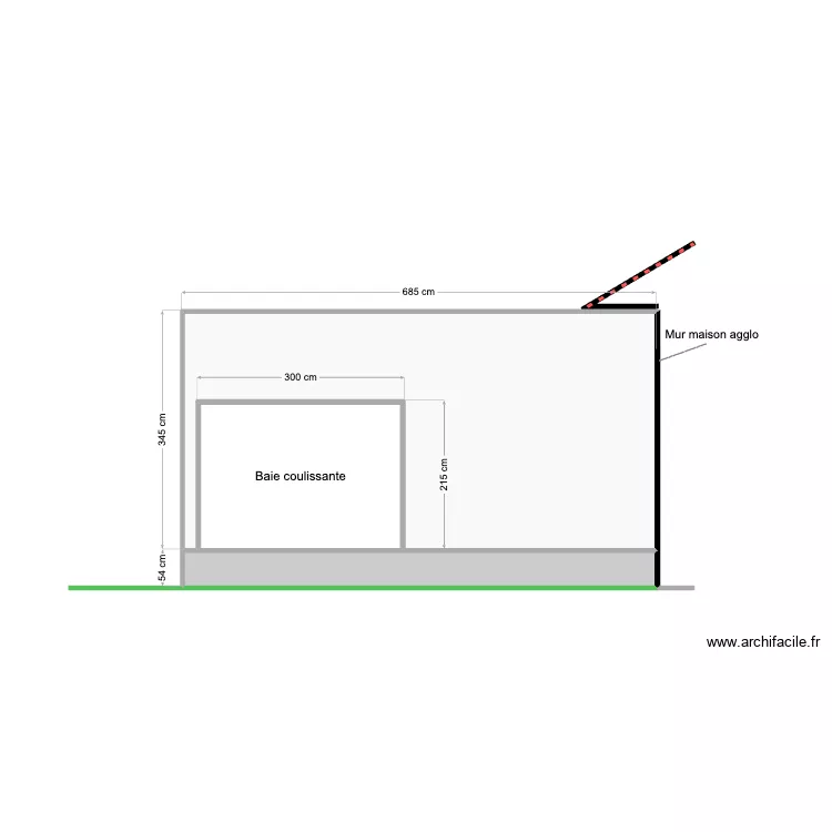 Extension structure pou ossature. Plan de Extension structure pou ossature. Plan de