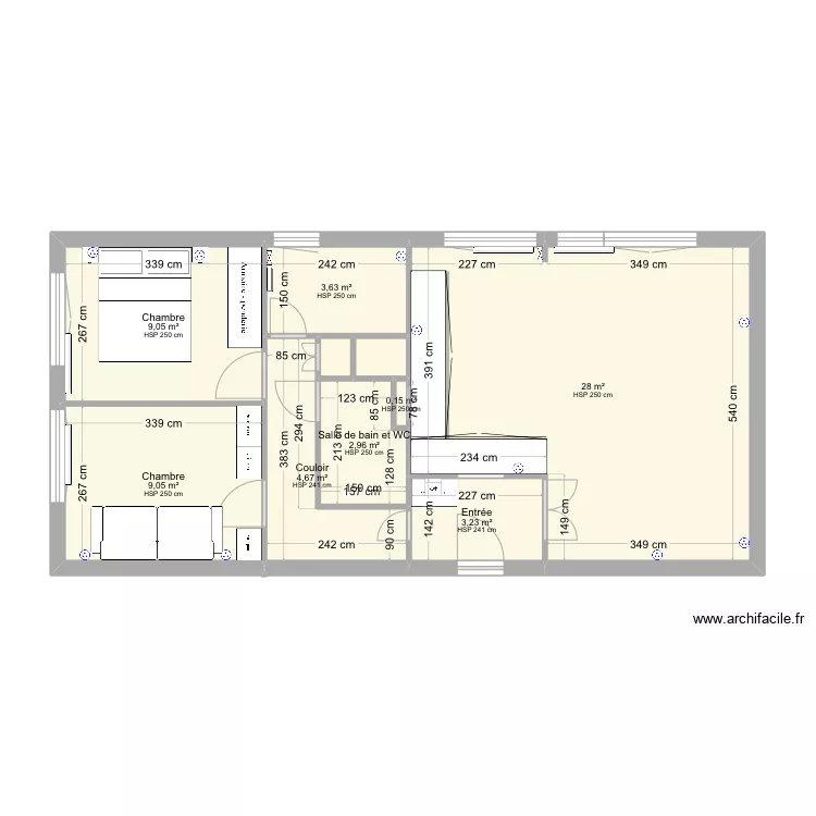 PANTIN VDEF DEF 2 PRISES. Plan de 