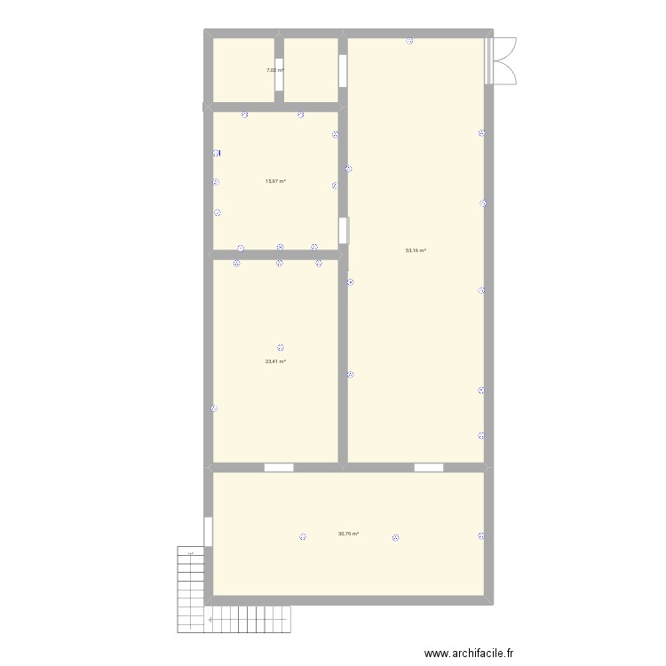 Plan Prise eletrique. Plan de 5 pièces et 130 m2