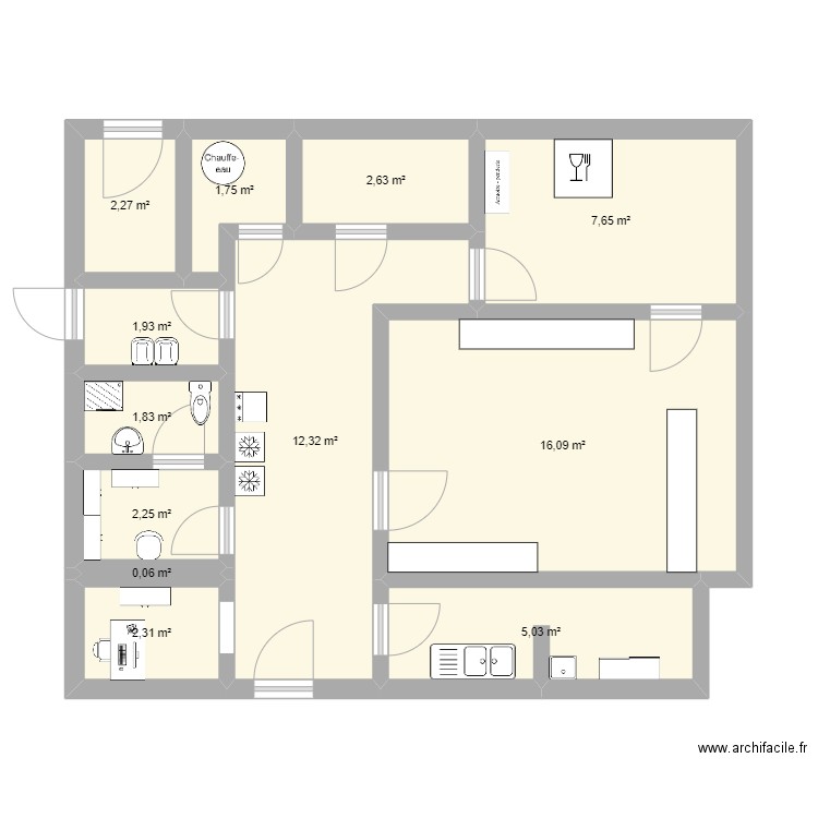 plan cuisine zaho . Plan de 0 pièce et 0 m2