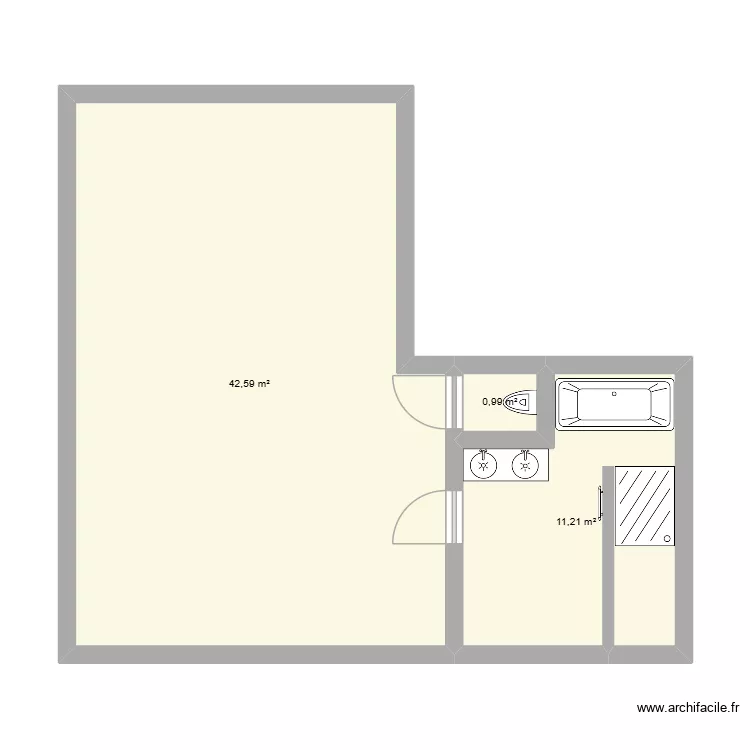 nous. Plan de 3 et 55 m² nous. Plan de 3 et 55 m²